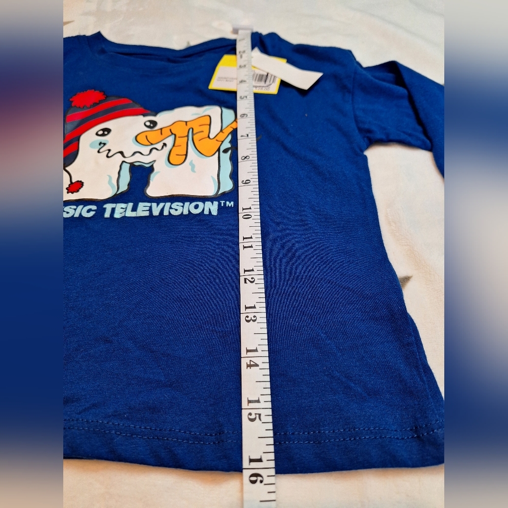 NWT - MTV Snowman Long Sleeve Kids Shirt Cabana By Crown & Ivy Winter Christmas - Picture 5 of 8